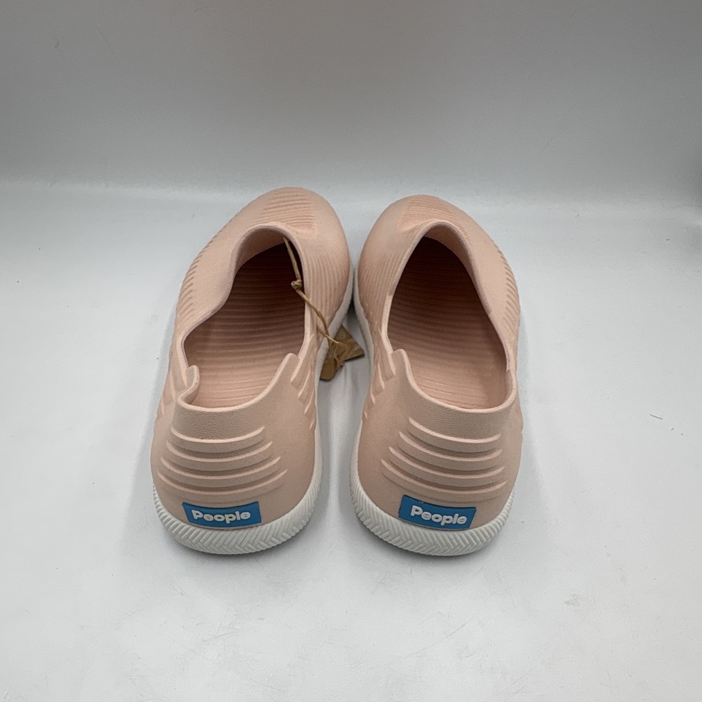 People Footwear Unisex Pink White Synthetic Slip-On Flat Round Toe Logo - Picture 5 of 15